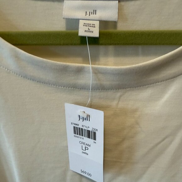 NWT J. Jill Soft Short Sleeve Front Tie Blouse - Picture 3 of 5